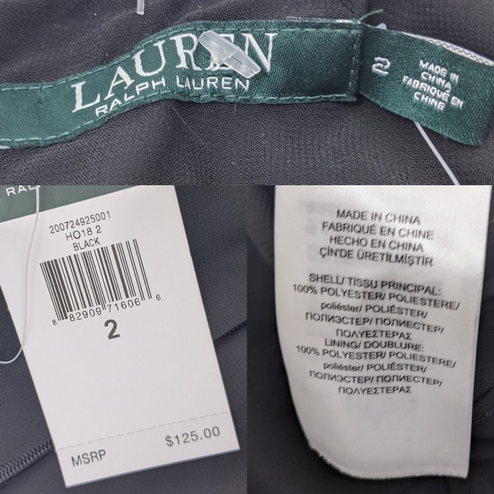 Ralph Lauren Velvet Short Sleeve Blouse Womens 2 NEW - Picture 8 of 8